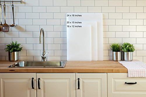 Thirteen Chefs 18 x 12 Large Green Cutting Board - 1/2 Inch HDPE Plastic