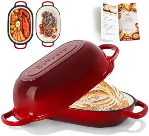 5-Quart Oval Dutch Oven for Bread Baking