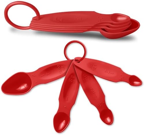 Braille Measuring Spoon & Cup Set - 4-Piece Nesting Spoons