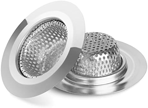 Ohtomber 2PCS 2.79" Stainless Steel Bathtub Drain Strainer Hair Catcher