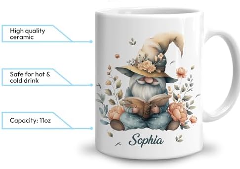 Hyturtle Autumn Gnome Coffee Mug 11oz – Autumn Gnome Mug Gifts For Women, Fall Cups, Cute Autumn Coffee Mug For Thanksgiving & Farmhouse Decor