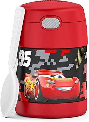 THERMOS FUNTAINER Kids Food Jar with Spoon, 10oz, Cars