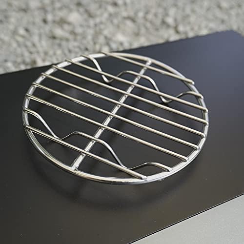 CAMPINGMOON φ4.9-inch Round Stainless Steel Cooking Grid Grill Fits for Backpacking Pocket Stove W13