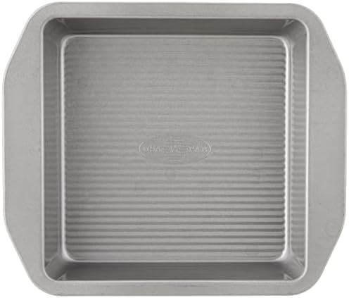 USA Pan 12-Cup Muffin Pan and 8-Inch Square Cake Pan Aluminized Steel Bakeware Set