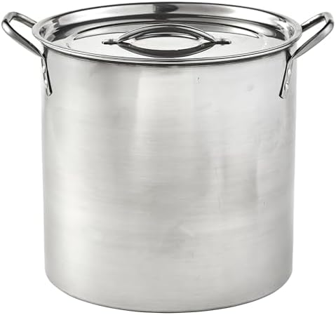 IMUSA 16 Qt Stainless Steel Stock Pot with Riveted Handles for Soups