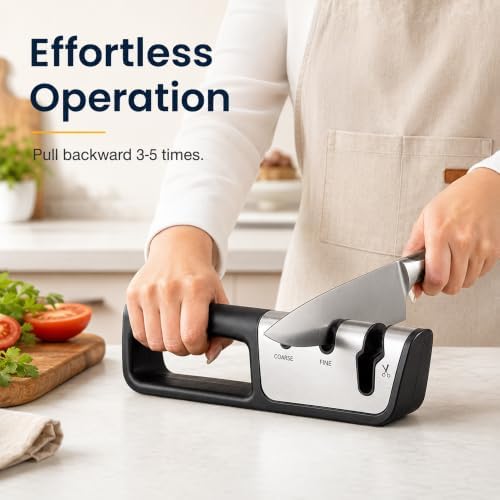 3-in-1 Manual Knife and Scissors Sharpener Kitchen Tool