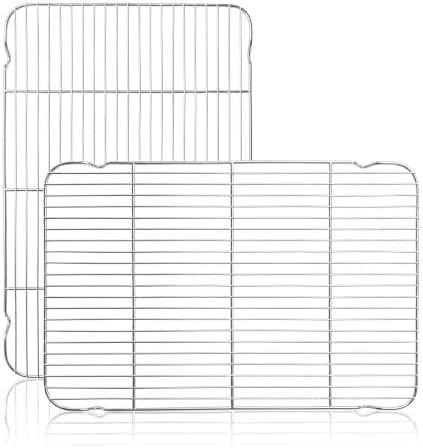 Herogo Large Cooling Rack Set of 2, 18.9" x 12.6" Stainless Steel Baking Racks for Oven