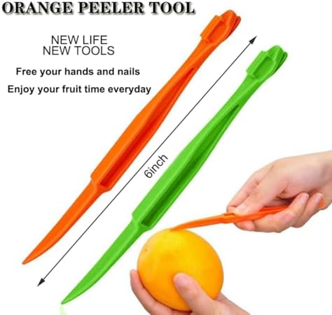 Orange Peeler Tools Citrus Peel Cutter Easy Fruit Vegetable Slicer Lemon Opener Remover Fruit Tool Kitchen Utensils Gadgets (2PCS Dual)