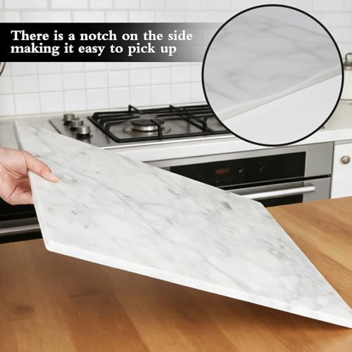 Marble Cutting Board for Kitchen 16×12 Inch Italian Carrara White