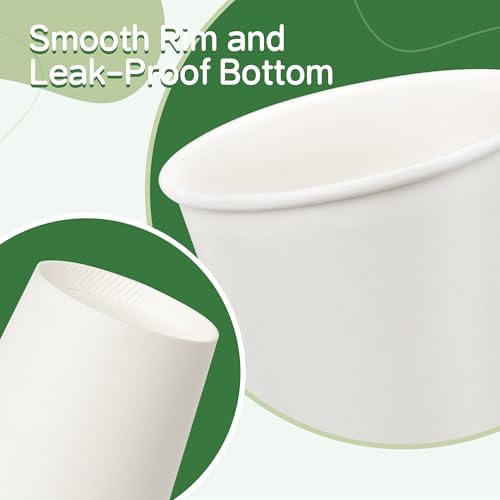 Disposable Paper Coffee Cups 12 oz 500 Pack, White Paper Hot Coffee Cups, Suitable for Party, Picnic, Travel, and Events