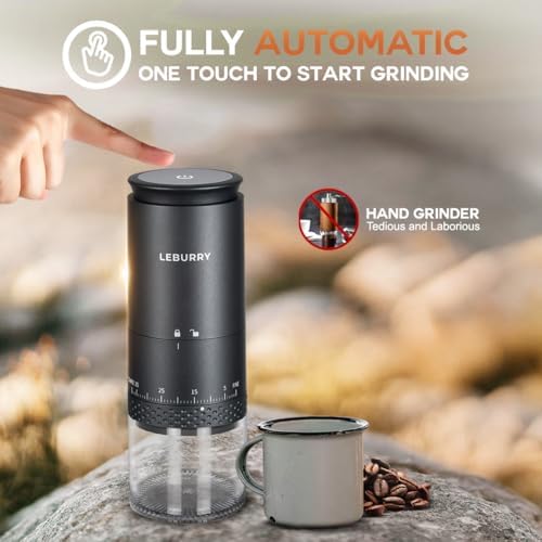 Burr Coffee Grinder - Portable Espresso Grinder for Travel, Camping