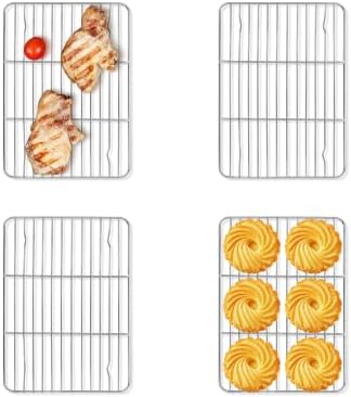 Homikit 4 PCS Baking Rack for Oven Cooking, 8.7” * 6.3” Small Cooling Racks