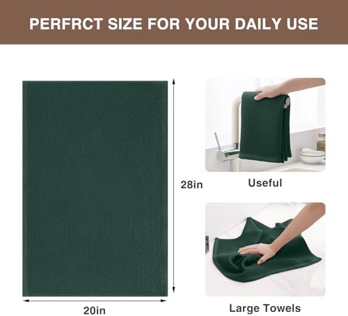 Homaxy 100% Cotton Oversized Waffle Weave Kitchen Towels 4-Pack