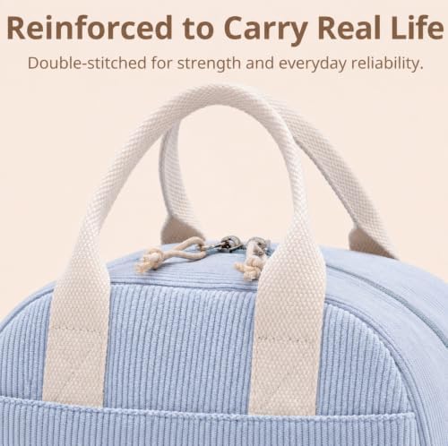 LOVELYWIND Lunch Box for Women,Insulated Lunch Bag Cute Lunch Tote Blue
