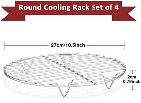 TeamFar Cooling Rack, 10.5 inch Stainless Steel Wire Rack Round