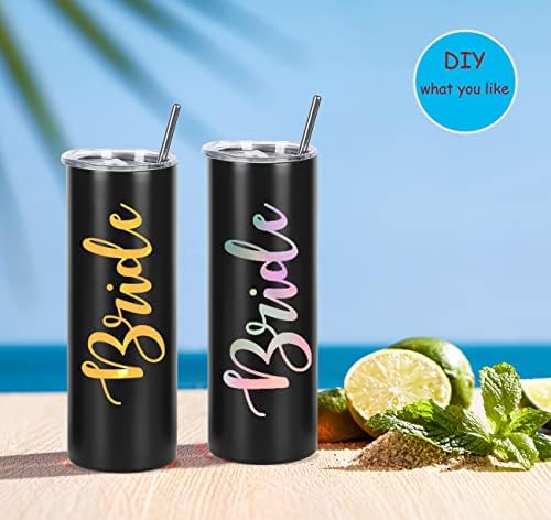 16 Pack 20 Oz Straight Skinny Tumblers,Individually Gift Boxed Stainless Steel Slim Skinny Tumbler Set Bulk, 20 Oz Insulated Slim Thin Travel Tumbler Cup for Diy, Black