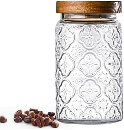 Adodeen Glass Storage Containers With Lids, Glass Jars With Lids, 32OZ