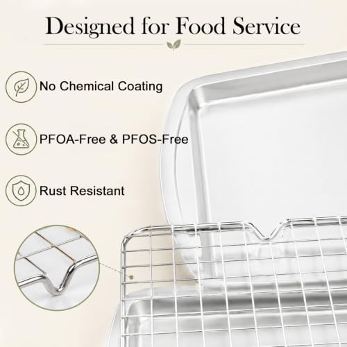 𝟑𝟎% 𝐨𝐟𝐟 Baking Sheet Set of 𝟒: Baking Pans with Cooling Racks
