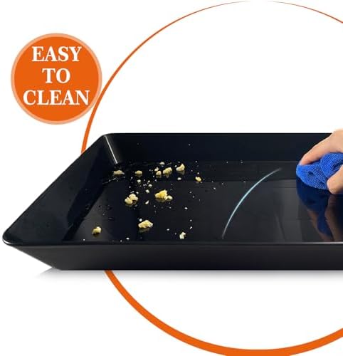 Serving Tray Platter, 5 Pcs Food Tray for Veggie Fruit Snack Dessert Cookie Cheese, Food Trays for Party Supplies Display, Plastic Platters for Serving Food, Large Trays, BPA Free