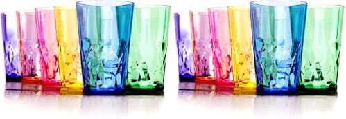 SCANDINOVIA - 19oz Unbreakable Premium Drinking Glasses Set of 6 - Super Grade Acrylic Plastic - Perfect for Gifts - Dishwasher Safe - Stackable - Drinkware Cups Reusable Water Tumbler (Pack of 2)