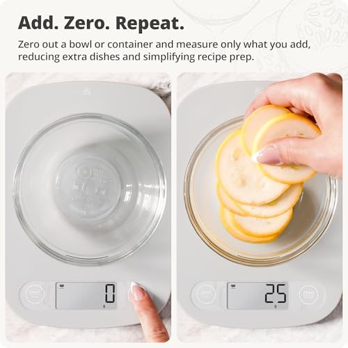 Greater Goods Food Scale, Slim & Compact Build, 1g Precision (Ash Gray)