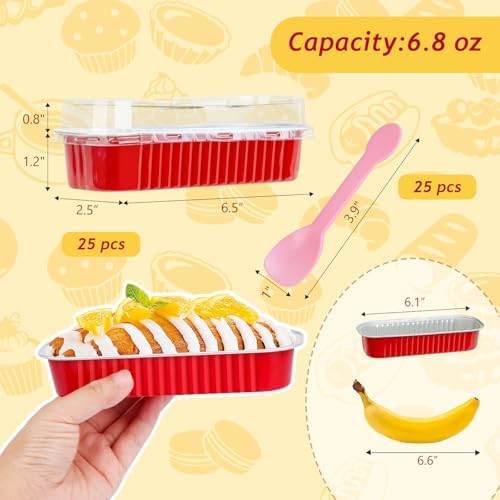 LNYZQUS Mini Loaf Pans with Lids, 6.8oz Cake Tins for Small Bake