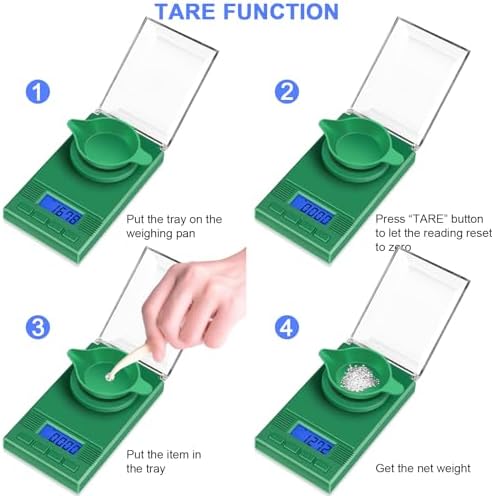 Fuzion Digital Milligram Scale 50g/0.001g, Powder Scale 6-in-1 Kit