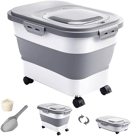 20-30 Lbs Rice Storage Container,Collapsible Food Storage Containers