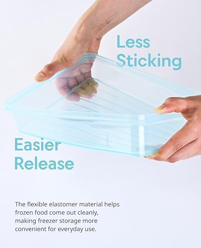 LocknLock Freezer Fit Plastic Freezer Containers | Stackable Food Storage for Meal Prep | Microwave & Dishwasher Safe | BPA Free Freezer Container with Lid, 450ml