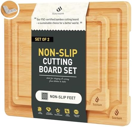 Bamboo Cutting Board Set Non Slip Feet Over Sink Chopping Board Christmas Xmas Birthday Day Gifts Ideas Grandmother Gigi Granny Nana Glamma Mawmaw Yaya Abuela Abuelita Mamaw Mimi Nonna Oma Meme