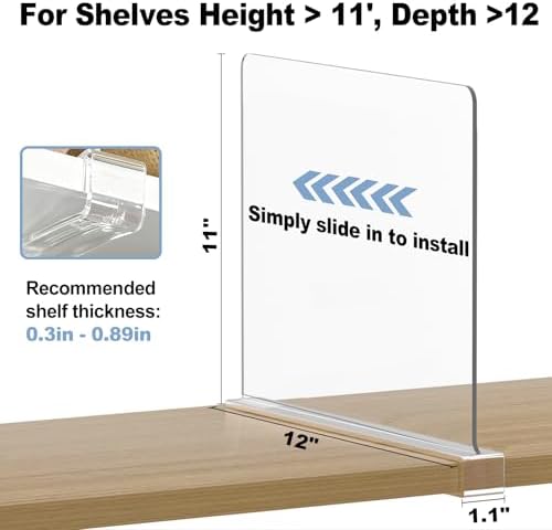 Tall Shelf dividers Closet Organizers: 11-inch (Higher Version)