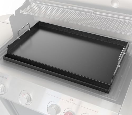 Nonstick Cast Iron Griddle, 25 x 16 in Flat Top Grill Plate