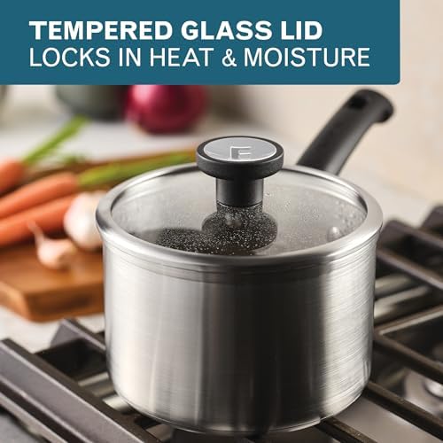 Farberware TrueCook Stainless Steel Saucepan with Lid, 2-Quart
