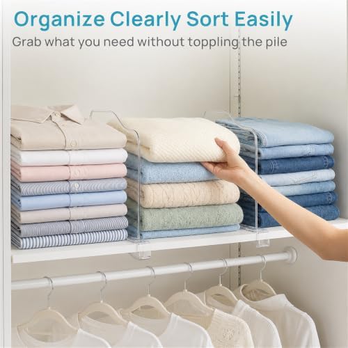 Vtopmart 12" Extra Tall x 11.7" Deep Shelf Dividers, 12 Pack