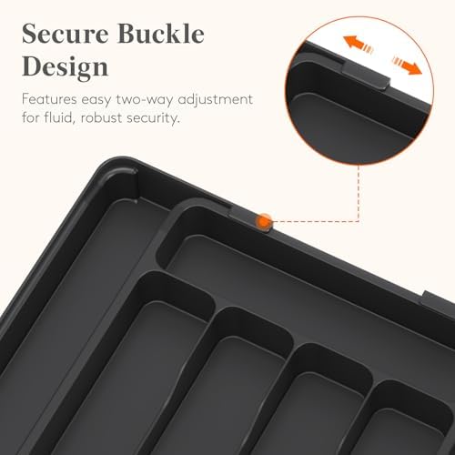 Lifewit Silverware Organizer for Drawer, Expandable Utensil Tray