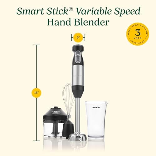 Cuisinart CSB-179 Smart Stick Variable Speed Hand Blender, Stainless Steel