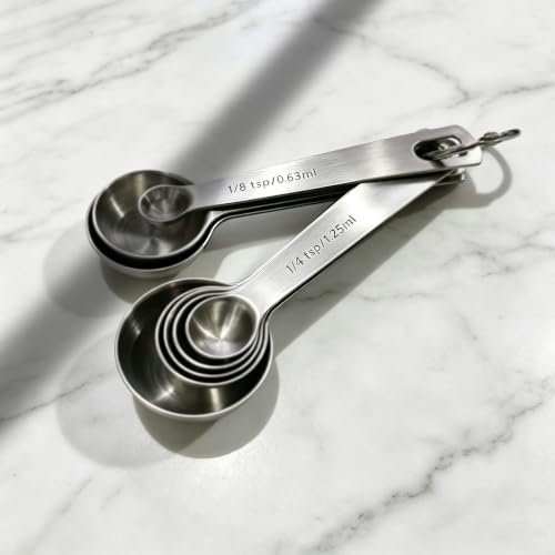 13 Pcs Measuring Spoons Tablespoon Teaspoon, Heavy Duty Metal 430