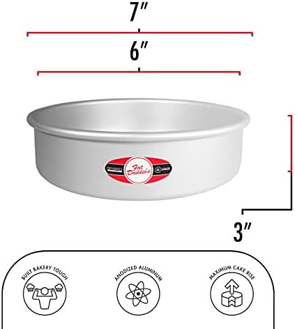 Fat Daddio's PRD-63 Anodized Aluminum Round Cake Pan, 6 x 3 inch