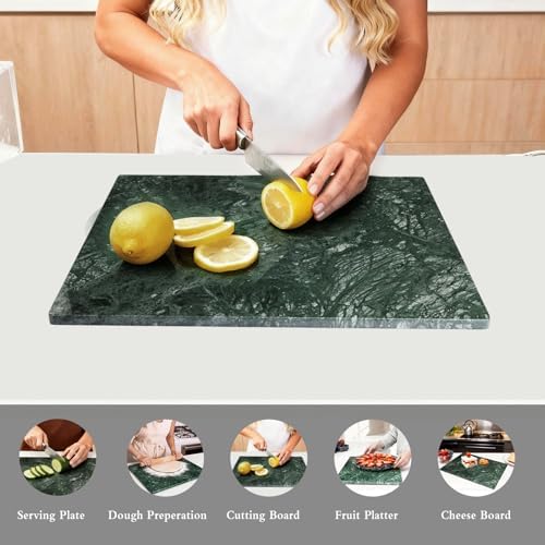 Marble Cutting Board for Kitchen 16×12 Inch green
