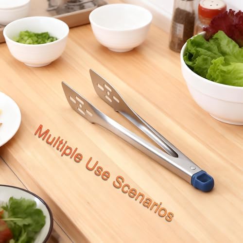 Kitchen Tongs, Food Grade Stainless Steel Cooking Tongs, 12''