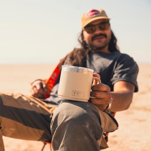 YETI Rambler 14 oz Ceramic Lined Stackable Mug, Rescue Red
