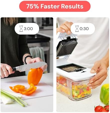Fullstar Pro XL Vegetable Chopper & Mandoline Slicer w Pull-Out Catch Tray