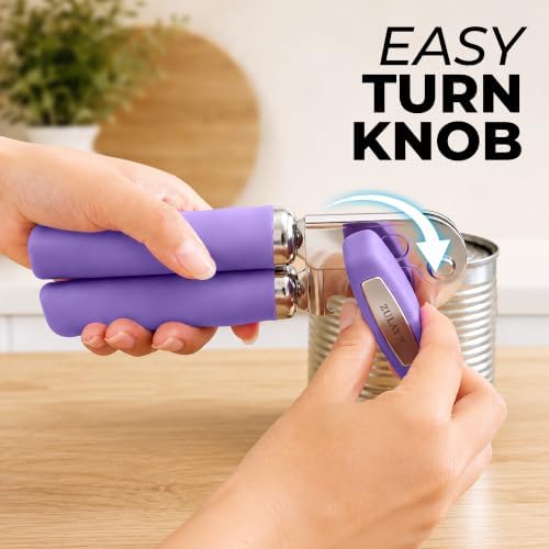 Zulay Kitchen Stainless Steel Swing Open Manual Can Opener Comfortable Grip