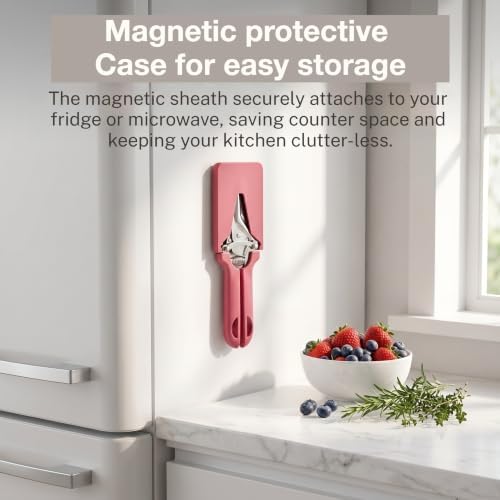 Heavy Duty Poultry Bone Shears,Spring Loaded Kitchen Shears,Stainless Steel丨Safety Lock丨Dishwasher Safe, All Purpose Kitchen Scissors for Chicken, Meat Cutting, Turkey ，Beige