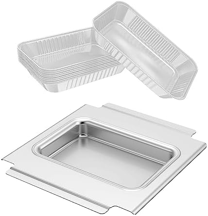 80580 Drip Tray with 10-Pack 6415 Aluminum Liners for Weber Q200/Q300