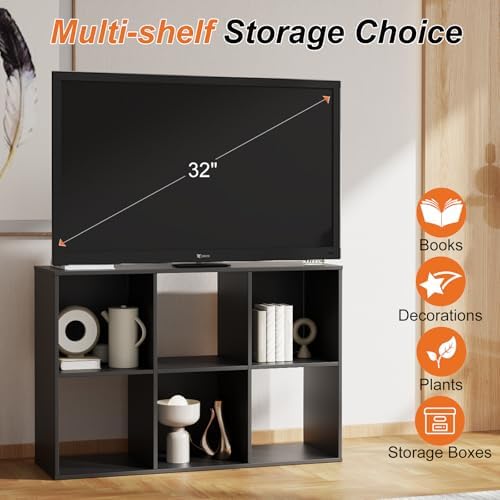 Sweetcrispy 6 Cube Storage Organizer, Stackable Modular Bookcase Shelf