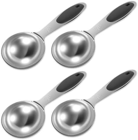 4PCS 1Tbsp(15ml, 1/2oz) Measuring Spoon, Stainless Steel Measure Scoop