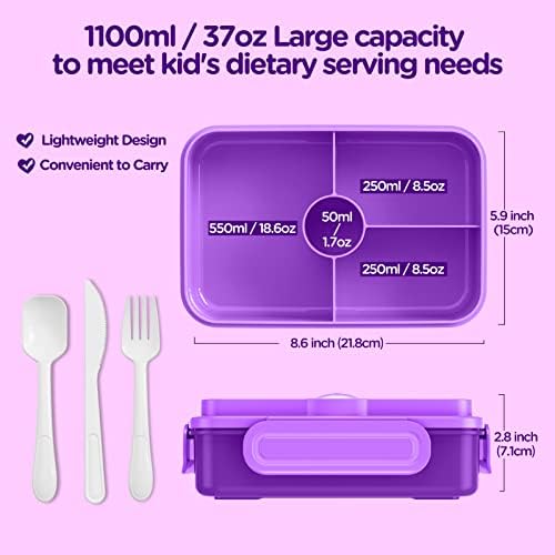 Jelife Lunch Box Kids Bento Box, Large Bento-Style Leakproof