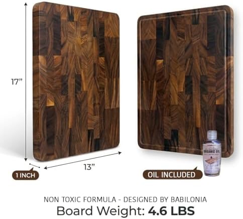 Walnut Wood Cutting Board for Kitchen, End Grain Chopping Boards