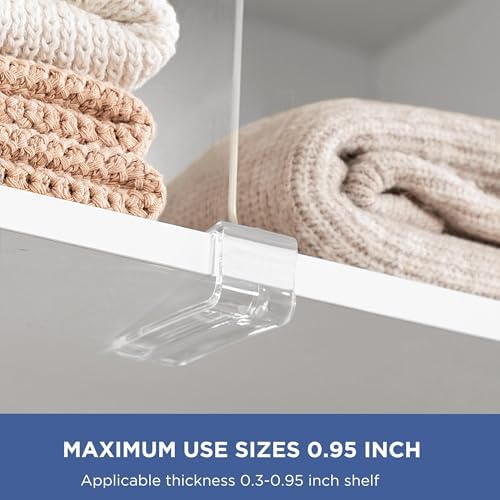 HBlife Clear 12 Inches Tall [Extra Tall Version] Acrylic Shelf Dividers for Closet Organization 10PCS Closet Shelf Divider Closet Dividers for Shelves Shelf Organizer for Closet Shelf Organizer